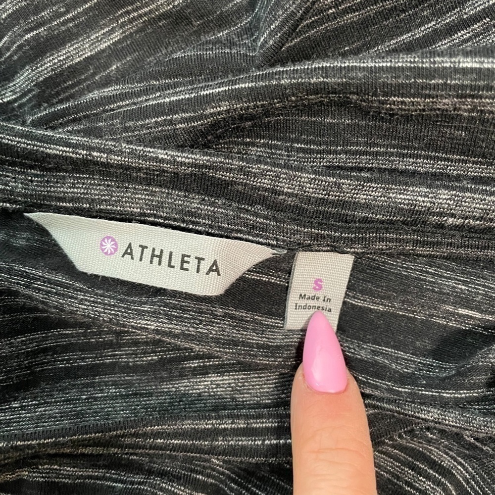 NWT Athleta Avenue Dress Black and Gray - Picture 6 of 8